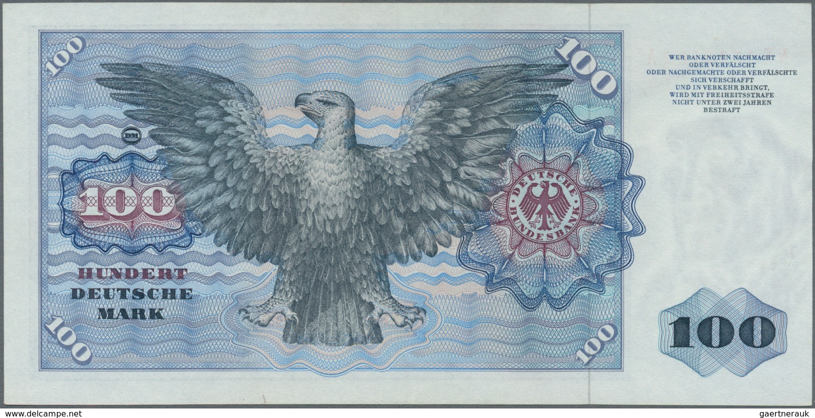 Deutschland - Bank Deutscher Länder + Bundesrepublik Deutschland: 100 DM 1970, Serie "NE/A", Ro.273b - Sonstige & Ohne Zuordnung