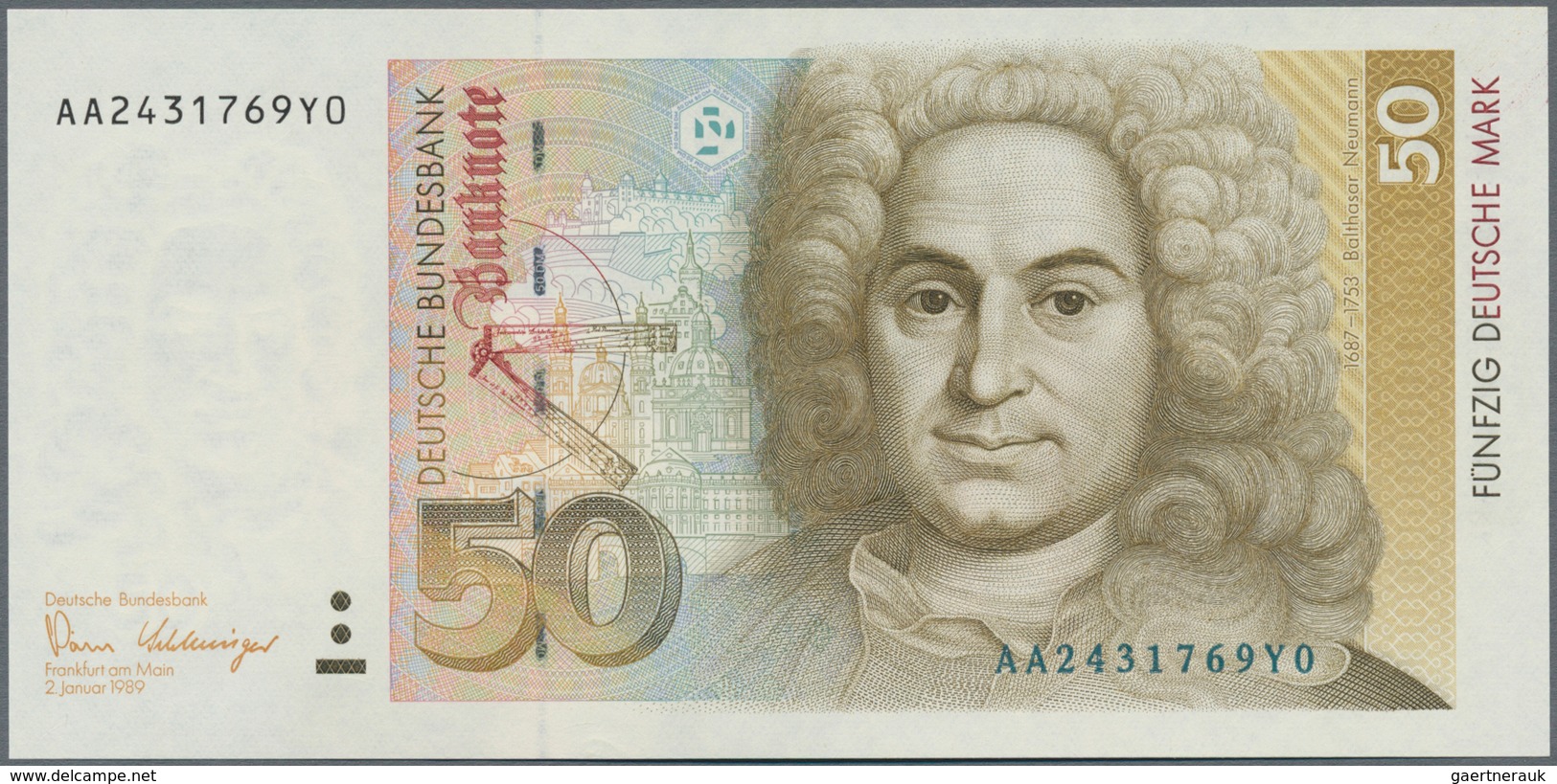 Deutschland - Bank Deutscher Länder + Bundesrepublik Deutschland: Lot Mit 6 Banknoten 10 DM 1989, 2x - Sonstige & Ohne Zuordnung