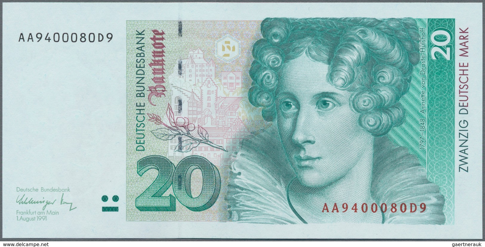 Deutschland - Bank Deutscher Länder + Bundesrepublik Deutschland: Lot mit 6 Banknoten 10 DM 1989, 2x