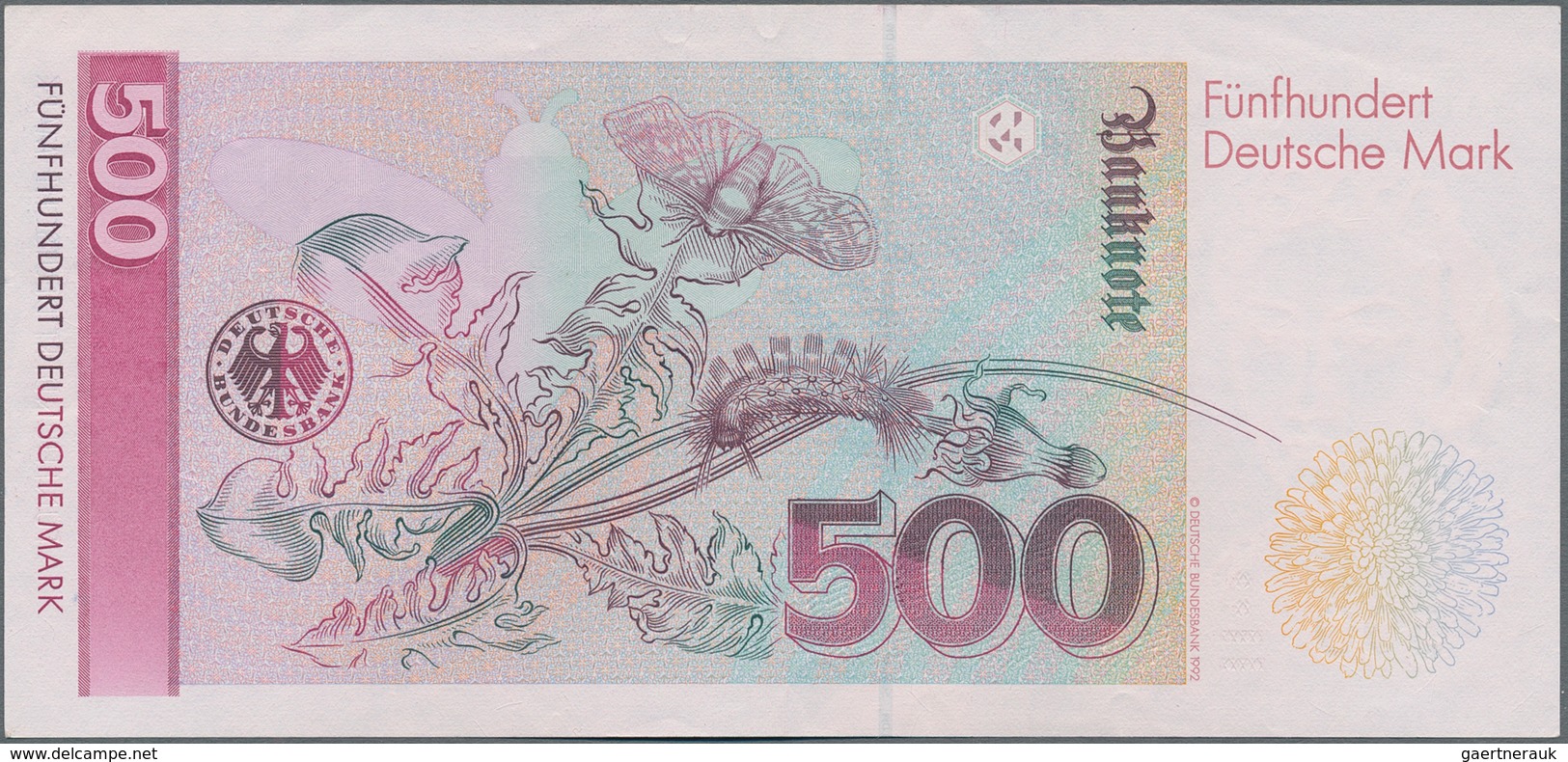 Deutschland - Bank Deutscher Länder + Bundesrepublik Deutschland: 500 DM 1991 Ersatznote YA/A, Ro.30 - Altri & Non Classificati