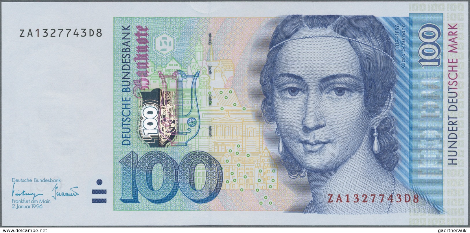 Deutschland - Bank Deutscher Länder + Bundesrepublik Deutschland: 100 DM 1996, Ersatznote Serie "ZA/ - Altri & Non Classificati