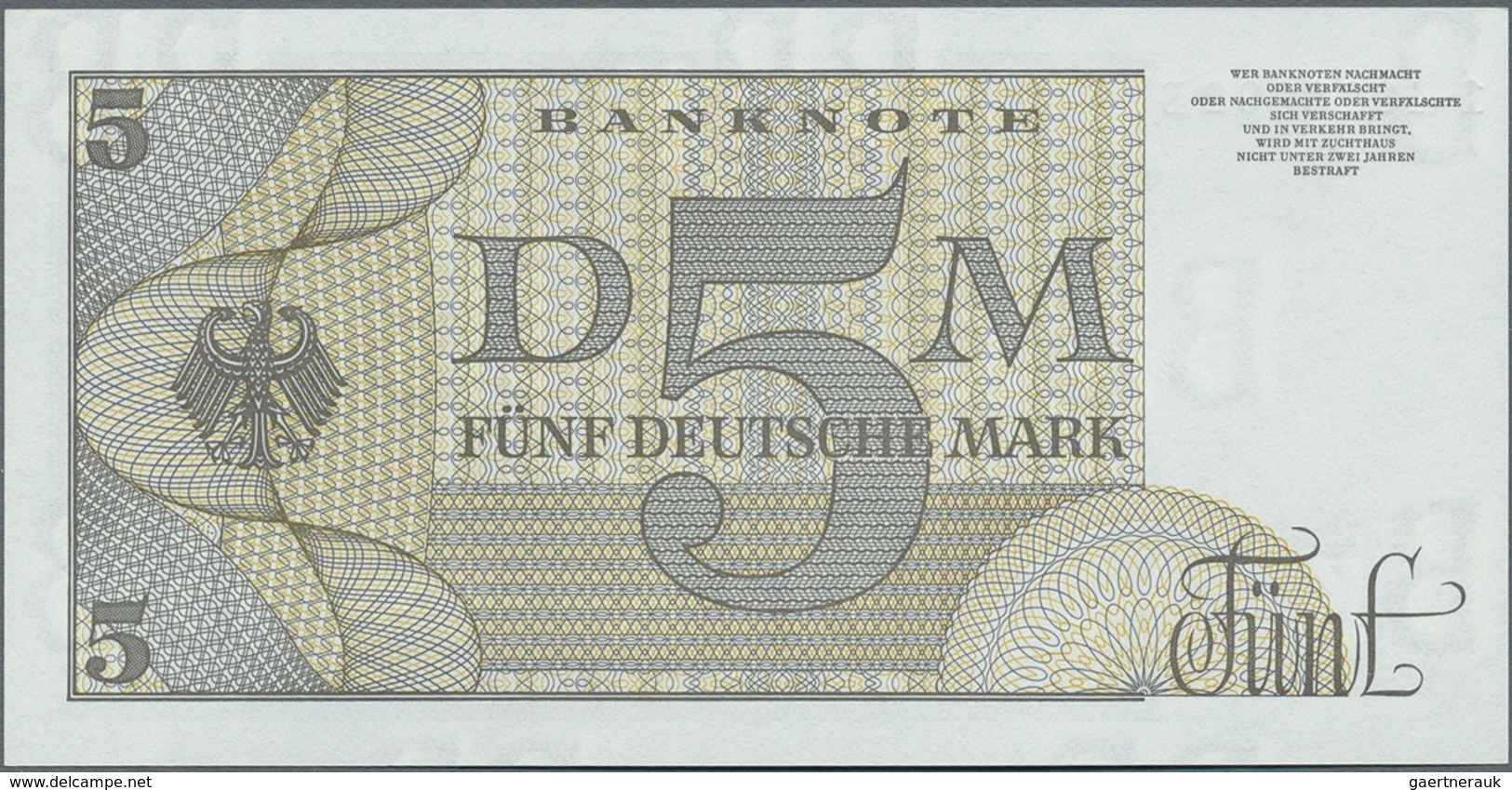 Deutschland - Bank Deutscher Länder + Bundesrepublik Deutschland: 5 DM 1963 Ersatzserie BBk II Für W - Altri & Non Classificati