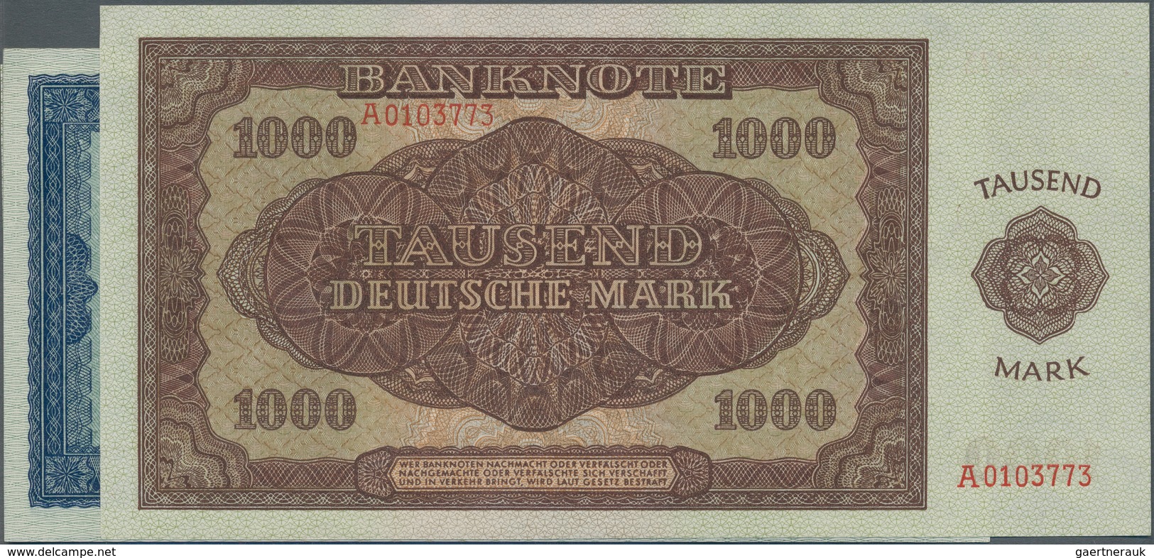 Deutschland - DDR: Banknotensatz DDR 1948 Von 50 Pfennig Bis 1000 Mark, Ro.339e, 340e, 341e, 342d, 3 - Other & Unclassified