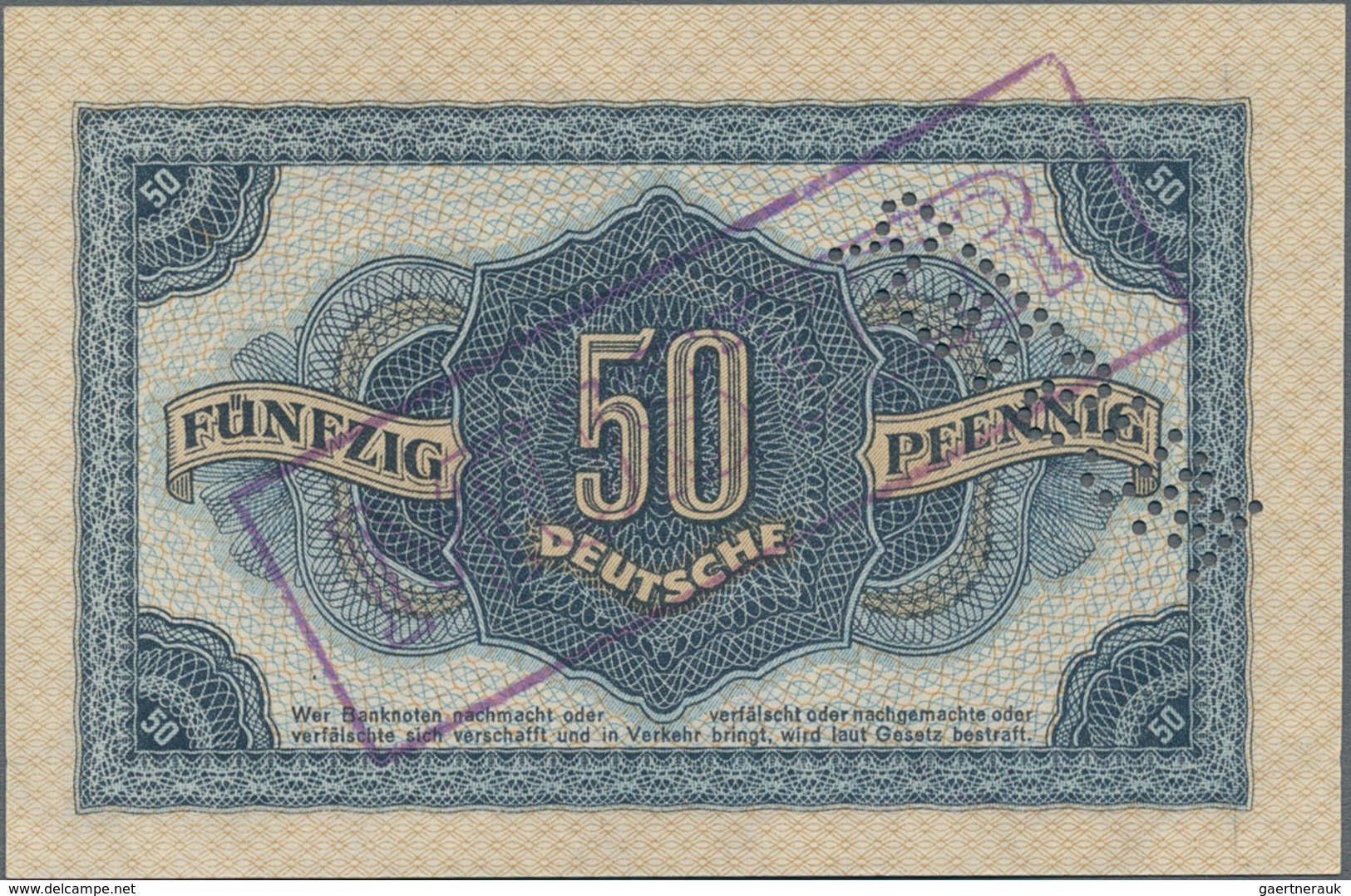 Deutschland - DDR: Mustersatz Der Deutschen Notenbank 1948 Von 50 Pfennig Bis 1000 Mark 1948, Alle A - Altri & Non Classificati