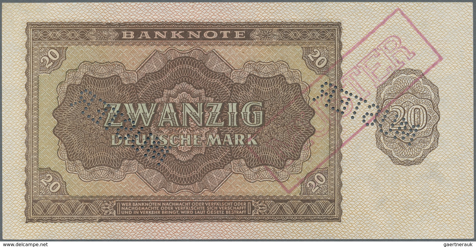 Deutschland - DDR: Mustersatz Der Deutschen Notenbank 1948 Von 50 Pfennig Bis 1000 Mark 1948, Alle A - Altri & Non Classificati