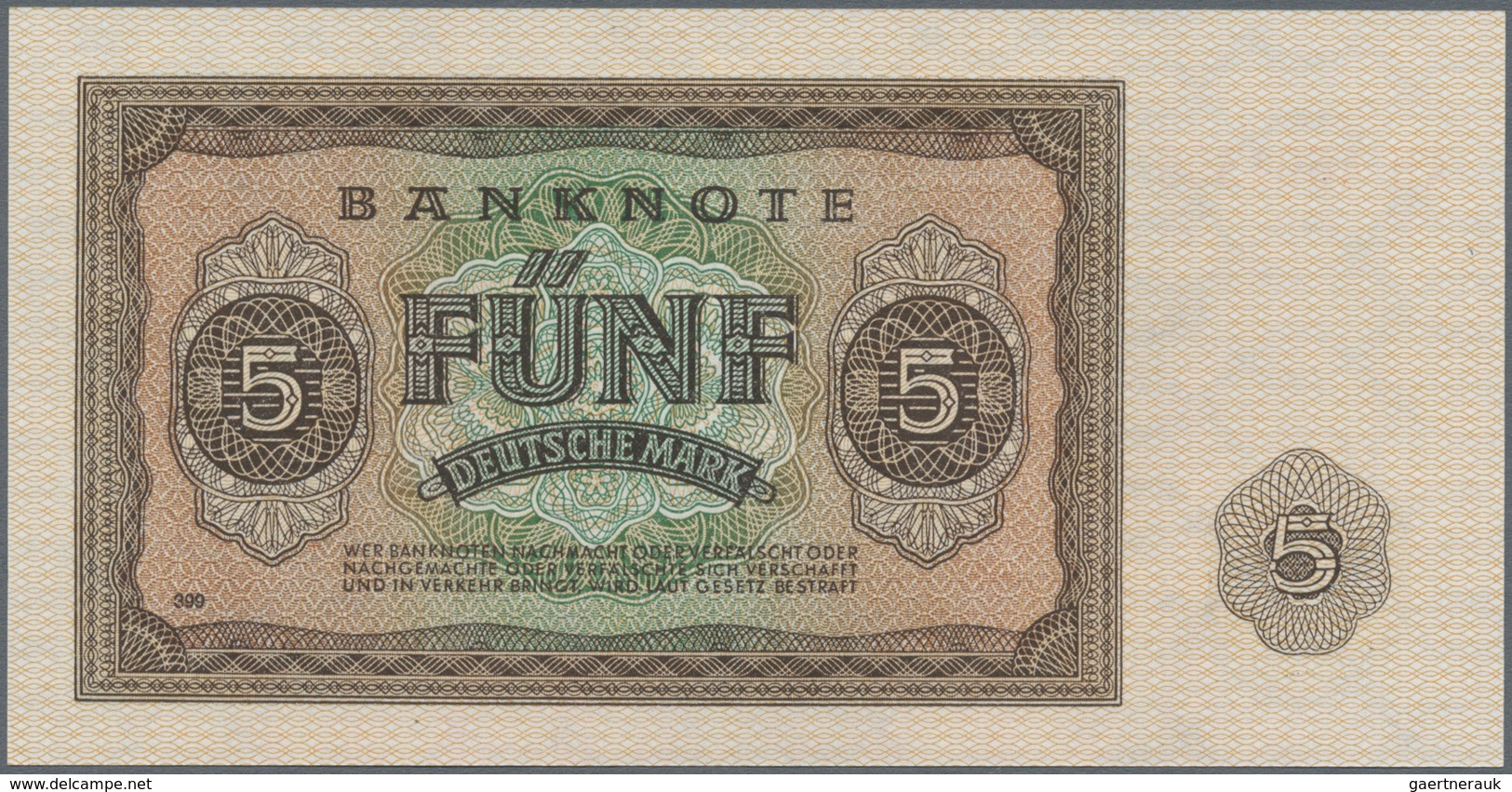 Deutschland - DDR: Deutsche Notenbank 1948 Mit 5, 10, 20, 50, 100 Und 1000 Mark, Ro.342-347 In Kasse - Altri & Non Classificati