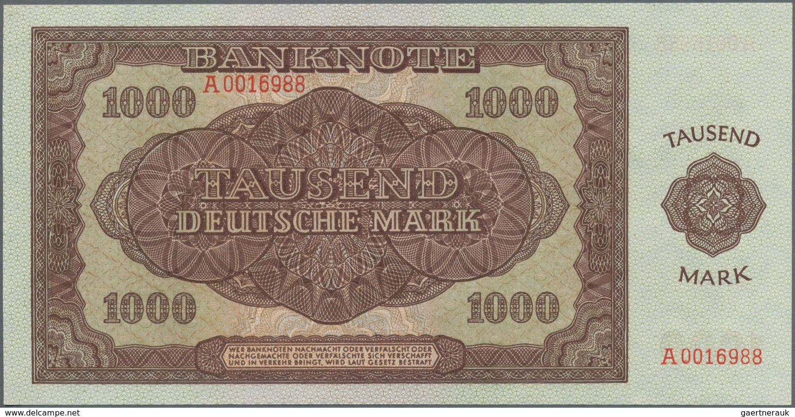 Deutschland - DDR: Deutsche Notenbank 1948 Mit 5, 10, 20, 50, 100 Und 1000 Mark, Ro.342-347 In Kasse - Sonstige & Ohne Zuordnung