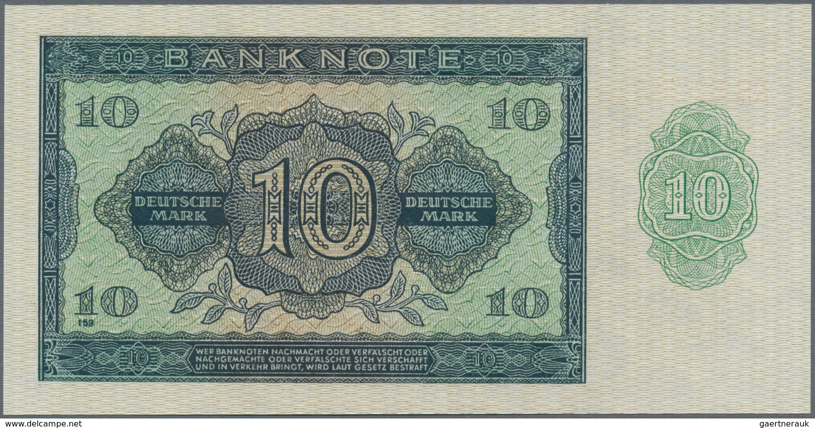 Deutschland - DDR: Deutsche Notenbank 1948 mit 5, 10, 20, 50, 100 und 1000 Mark, Ro.342-347 in kasse