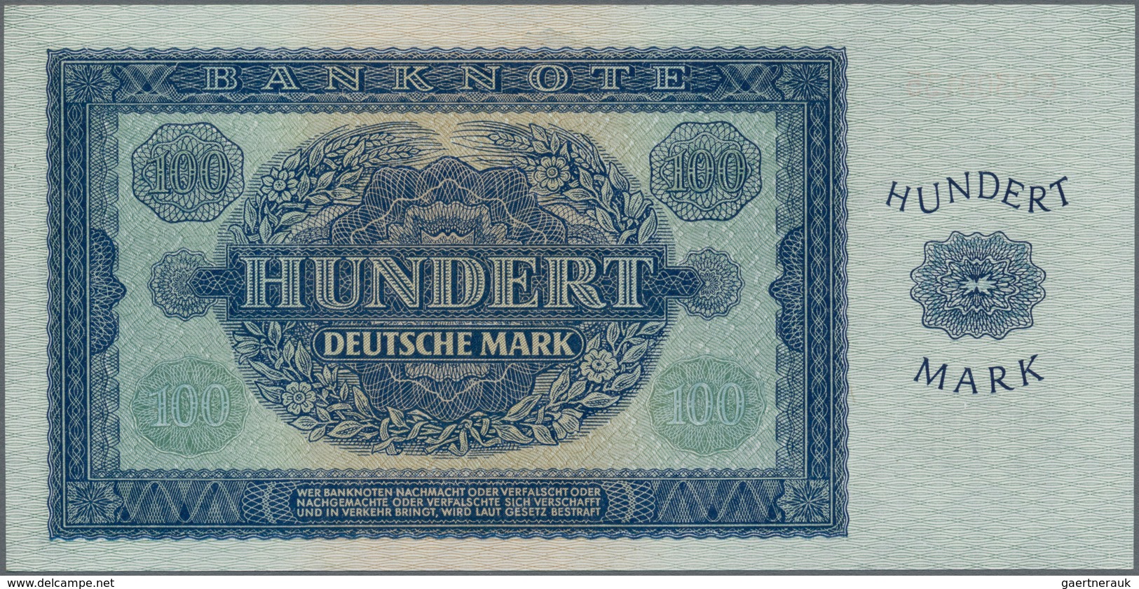 Deutschland - DDR: Deutsche Notenbank 1948 mit 5, 10, 20, 50, 100 und 1000 Mark, Ro.342-347 in kasse