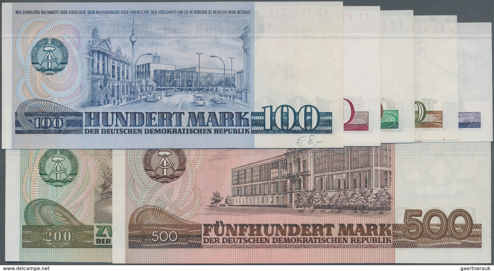 Deutschland - DDR: Sehr Schönes Los Mit 24 Banknoten Der Serie 1971-85, Dabei 2 X 5, 2 X 10, 2 X 20, - Sonstige & Ohne Zuordnung