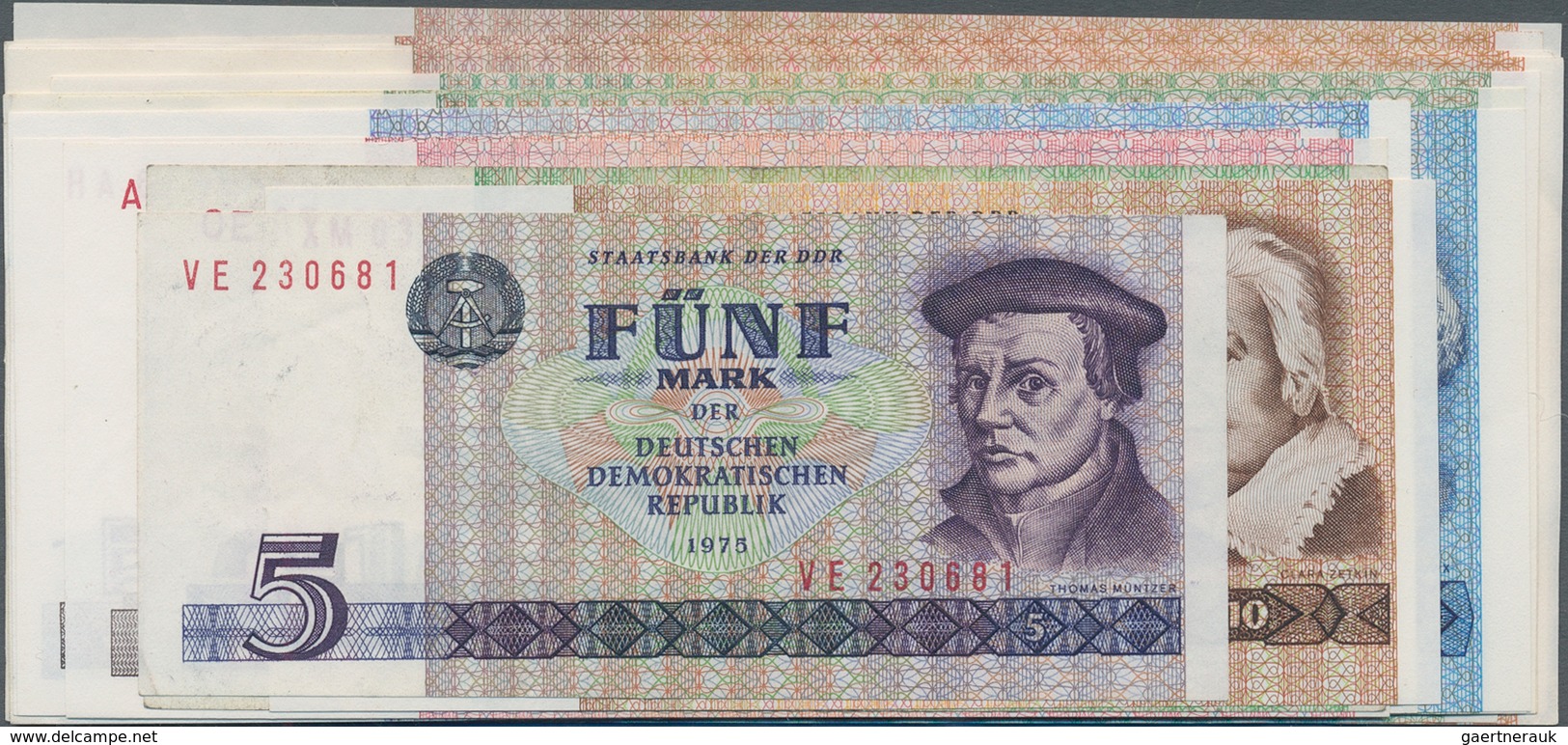 Deutschland - DDR: Sehr Schönes Los Mit 24 Banknoten Der Serie 1971-85, Dabei 2 X 5, 2 X 10, 2 X 20, - Altri & Non Classificati