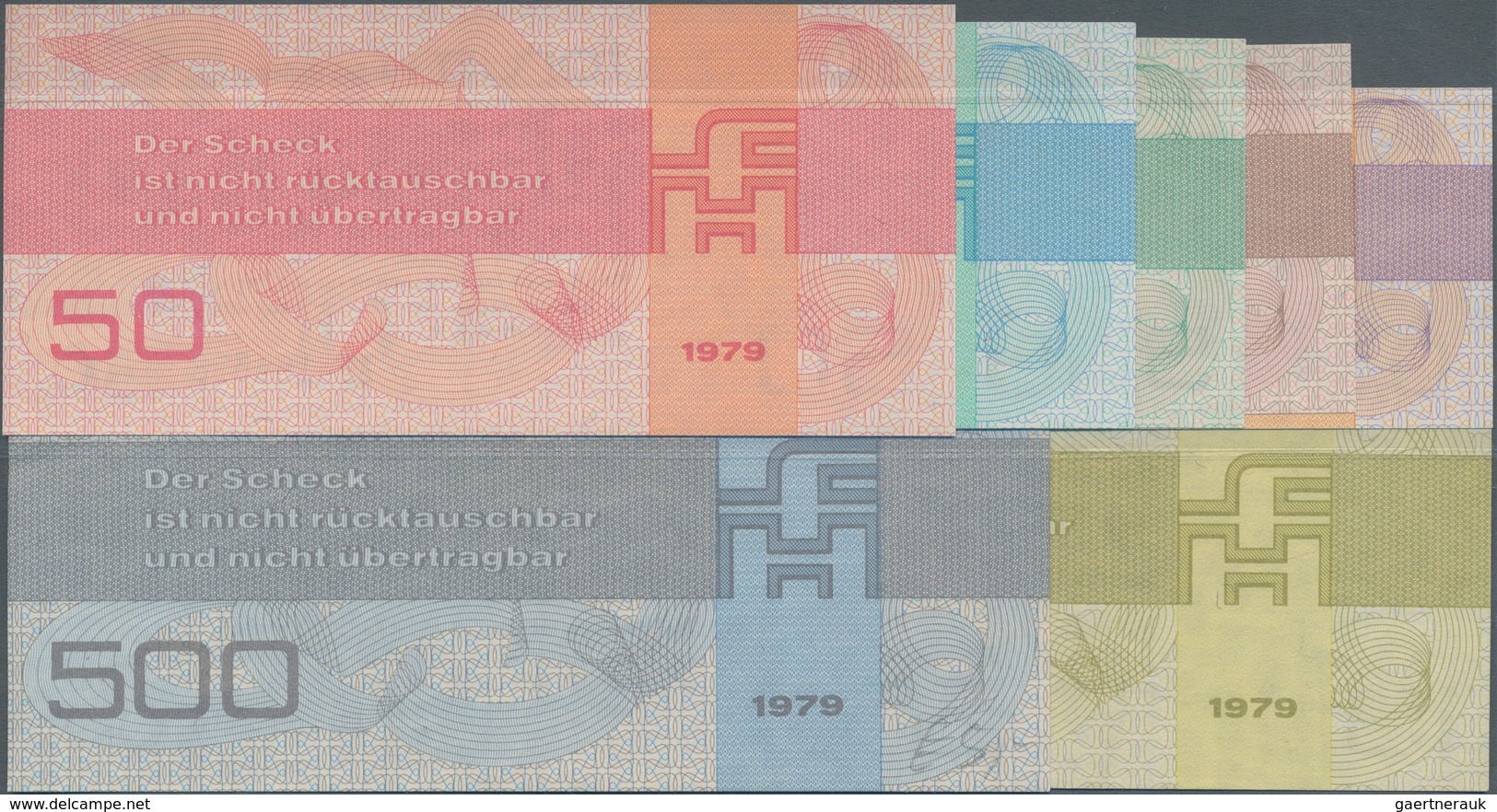 Deutschland - DDR: Lot Mit 17 Banknoten Der Forum Außenhandelsgesellschaft M.b.H. Mit 3 X 50 Pfennig - Sonstige & Ohne Zuordnung