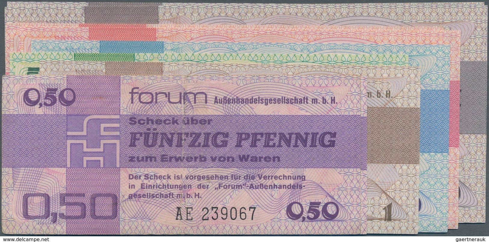 Deutschland - DDR: Lot Mit 17 Banknoten Der Forum Außenhandelsgesellschaft M.b.H. Mit 3 X 50 Pfennig - Sonstige & Ohne Zuordnung