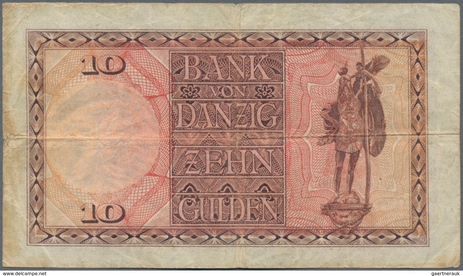 Deutschland - Nebengebiete Deutsches Reich: Danzig - Bank Von Danzig, 10 Gulden 10.02.1924, Ro.833a, - Altri & Non Classificati