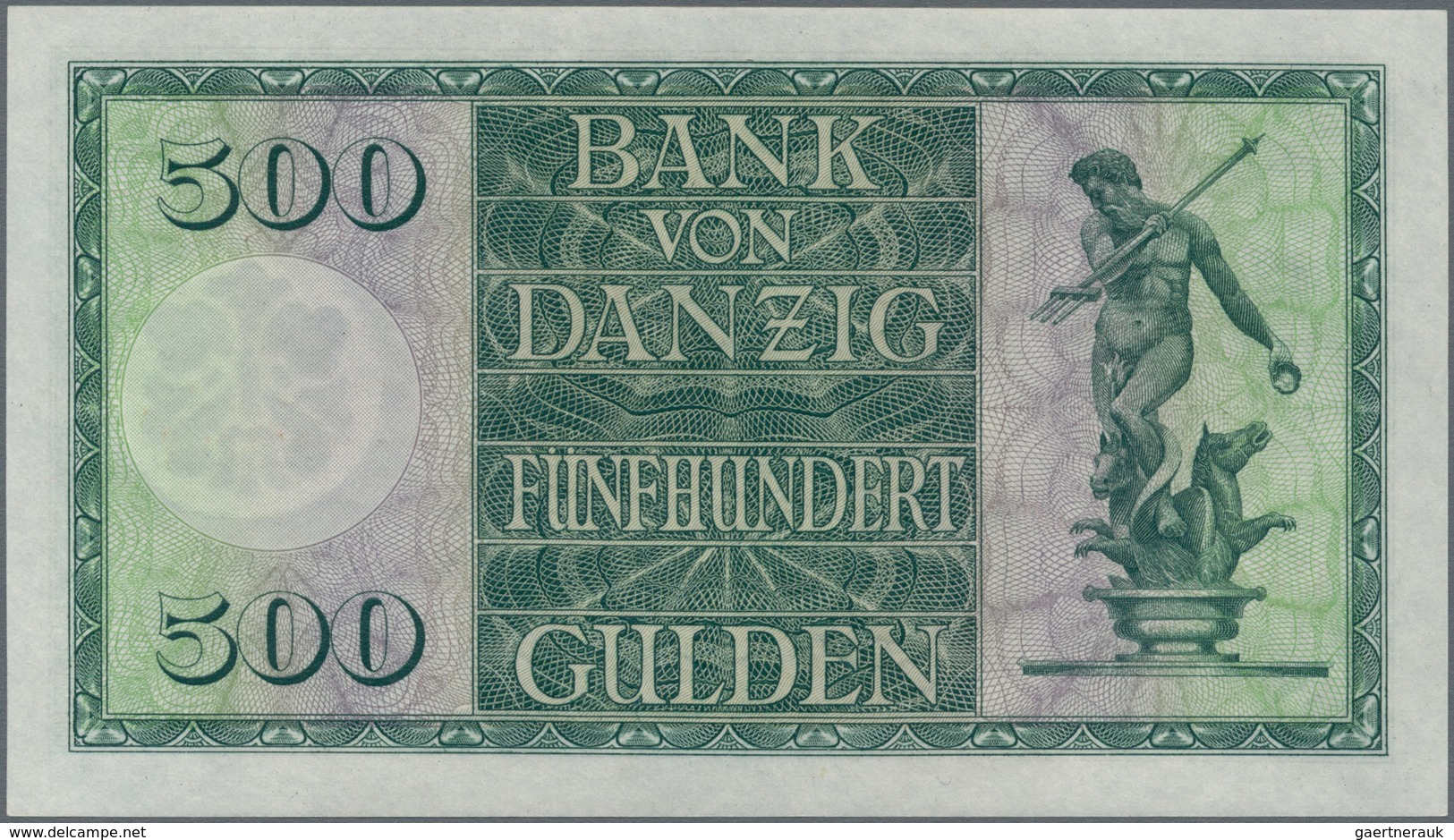 Deutschland - Nebengebiete Deutsches Reich: Danzig - Bank Von Danzig, 500 Gulden 10.02.1924, Ro.836 - Altri & Non Classificati