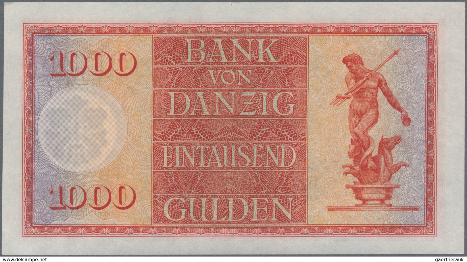 Deutschland - Nebengebiete Deutsches Reich: Danzig - Bank Von Danzig, 1000 Gulden 10.02.1924, Ro.837 - Altri & Non Classificati