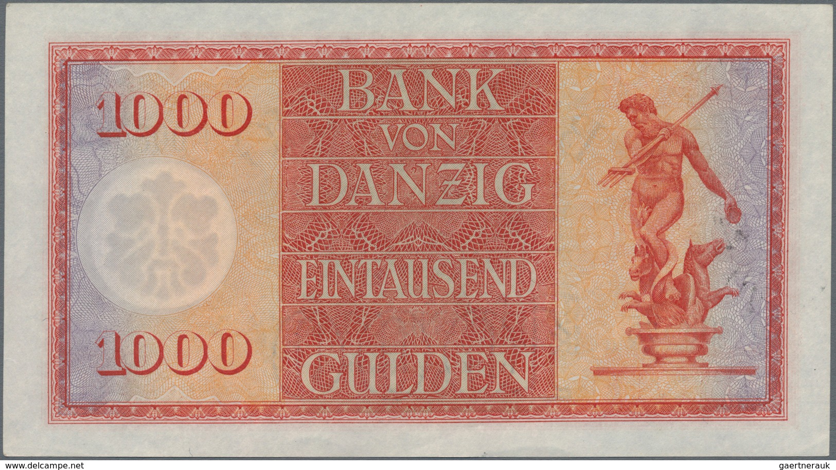 Deutschland - Nebengebiete Deutsches Reich: Danzig - Bank Von Danzig, 1000 Gulden 10.02.1924, Ro.837 - Other & Unclassified