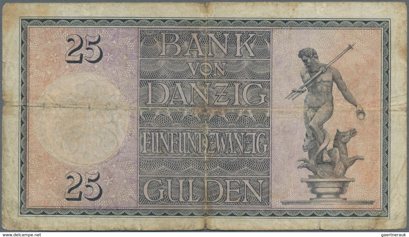 Deutschland - Nebengebiete Deutsches Reich: Danzig - Bank Von Danzig, 25 Gulden 02.01.1931, Ro.840, - Sonstige & Ohne Zuordnung