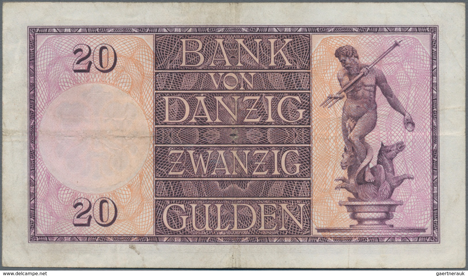 Deutschland - Nebengebiete Deutsches Reich: Danzig - Bank Von Danzig, 20 Gulden 02.01.1932, Ro.842c, - Otros & Sin Clasificación