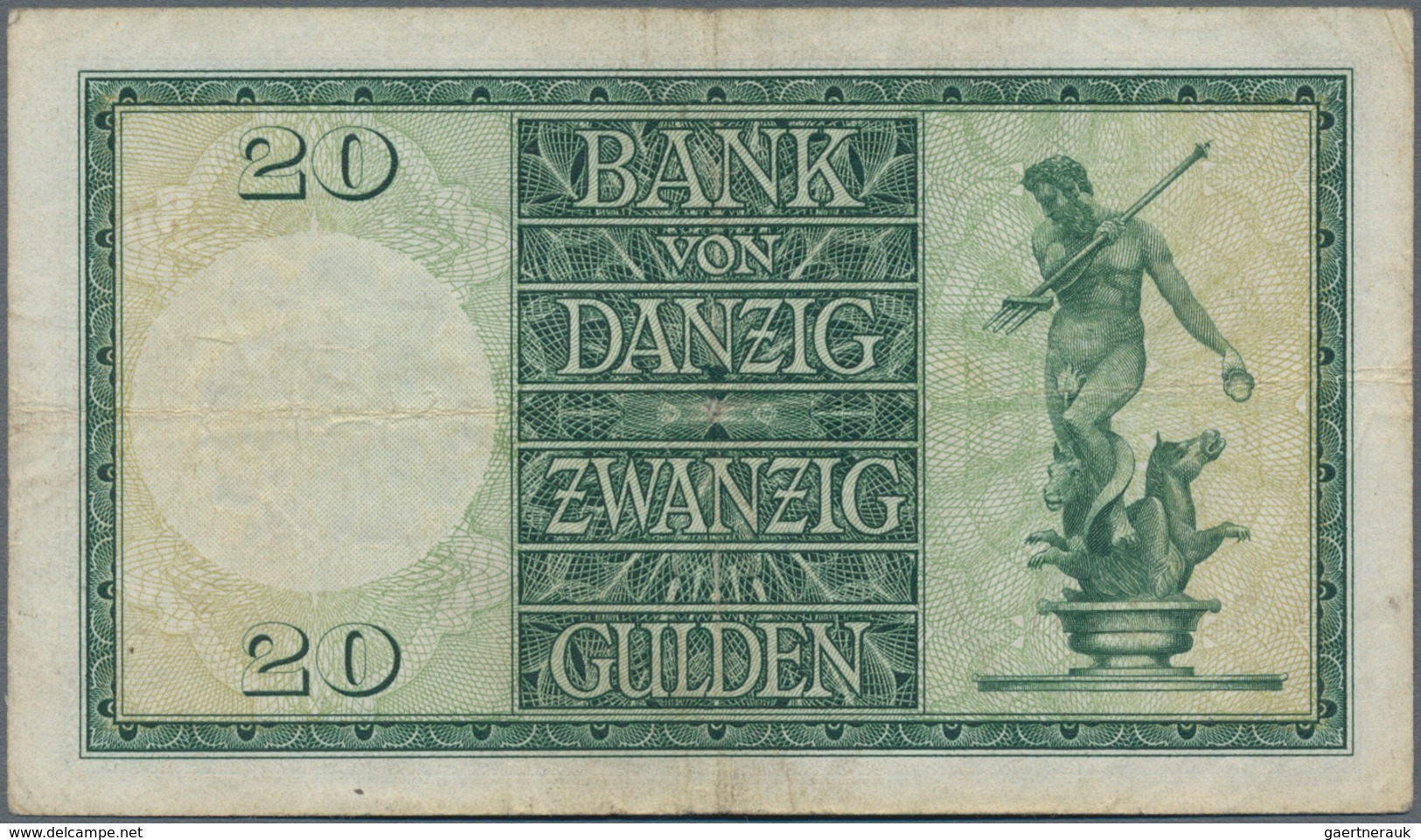 Deutschland - Nebengebiete Deutsches Reich: Danzig - Bank Von Danzig, 20 Gulden 01.11.1937, Serie "K - Altri & Non Classificati