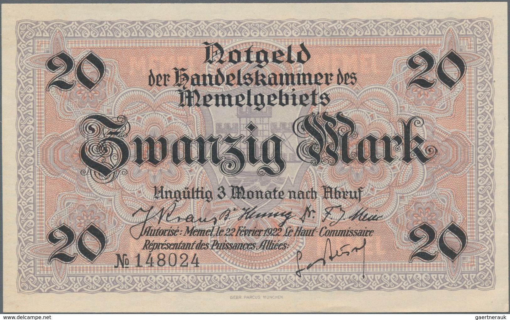 Deutschland - Nebengebiete Deutsches Reich: Memelgebiet Lot Mit 16 Banknoten, Dabei 1/2 Mark (XF), , - Altri & Non Classificati