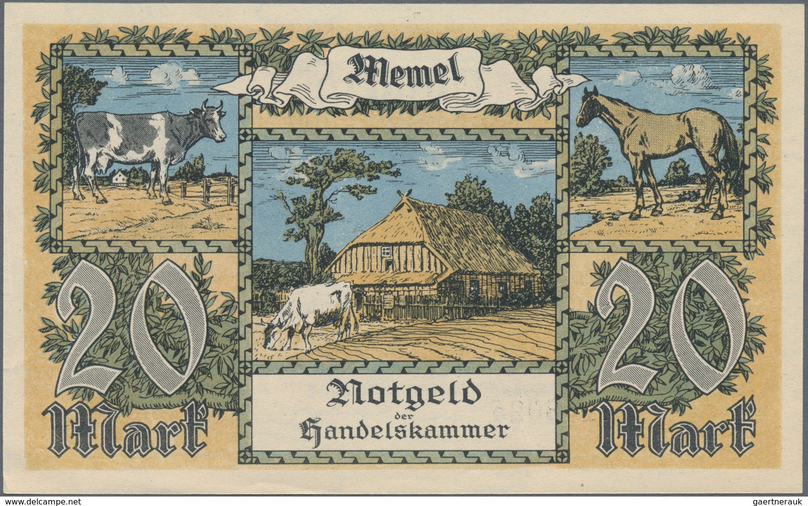 Deutschland - Nebengebiete Deutsches Reich: Memelgebiet Lot Mit 16 Banknoten, Dabei 1/2 Mark (XF), , - Otros & Sin Clasificación