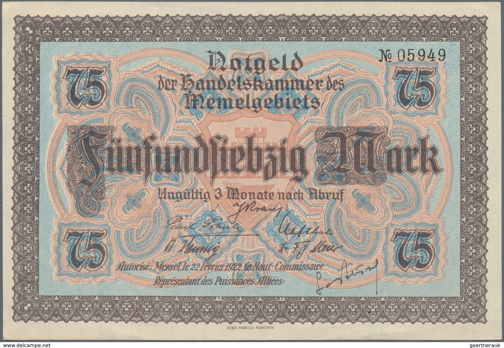 Deutschland - Nebengebiete Deutsches Reich: Memelgebiet Lot mit 16 Banknoten, dabei 1/2 Mark (XF), ,