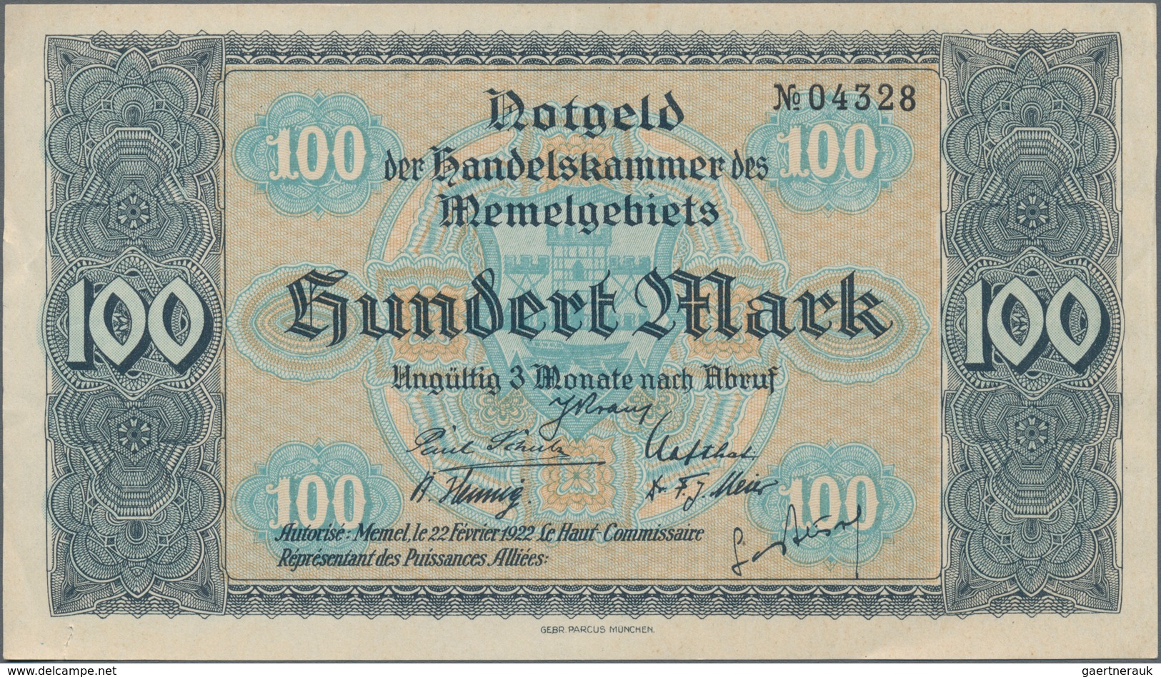 Deutschland - Nebengebiete Deutsches Reich: Memelgebiet Lot mit 16 Banknoten, dabei 1/2 Mark (XF), ,