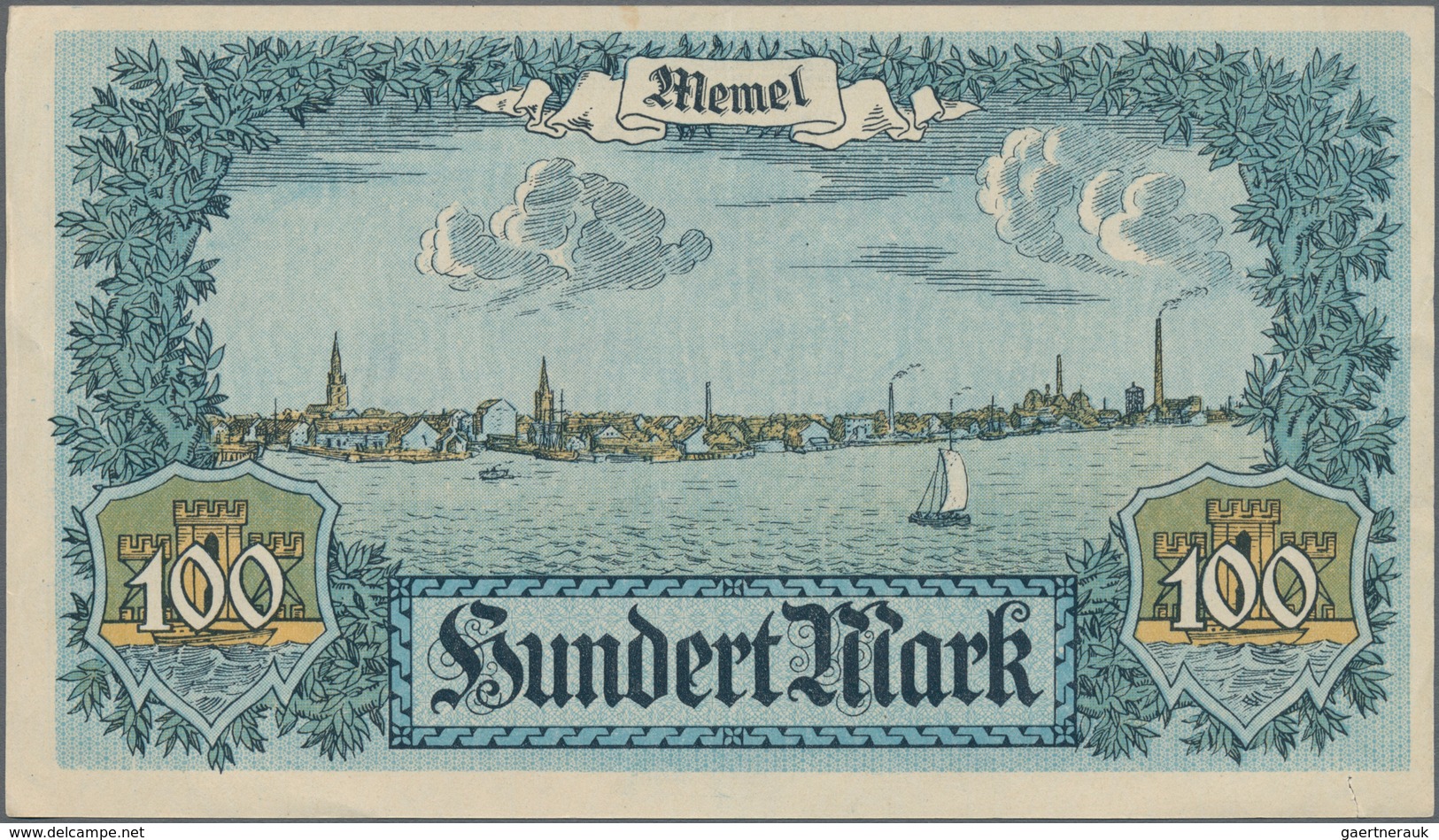 Deutschland - Nebengebiete Deutsches Reich: Memelgebiet Lot mit 16 Banknoten, dabei 1/2 Mark (XF), ,