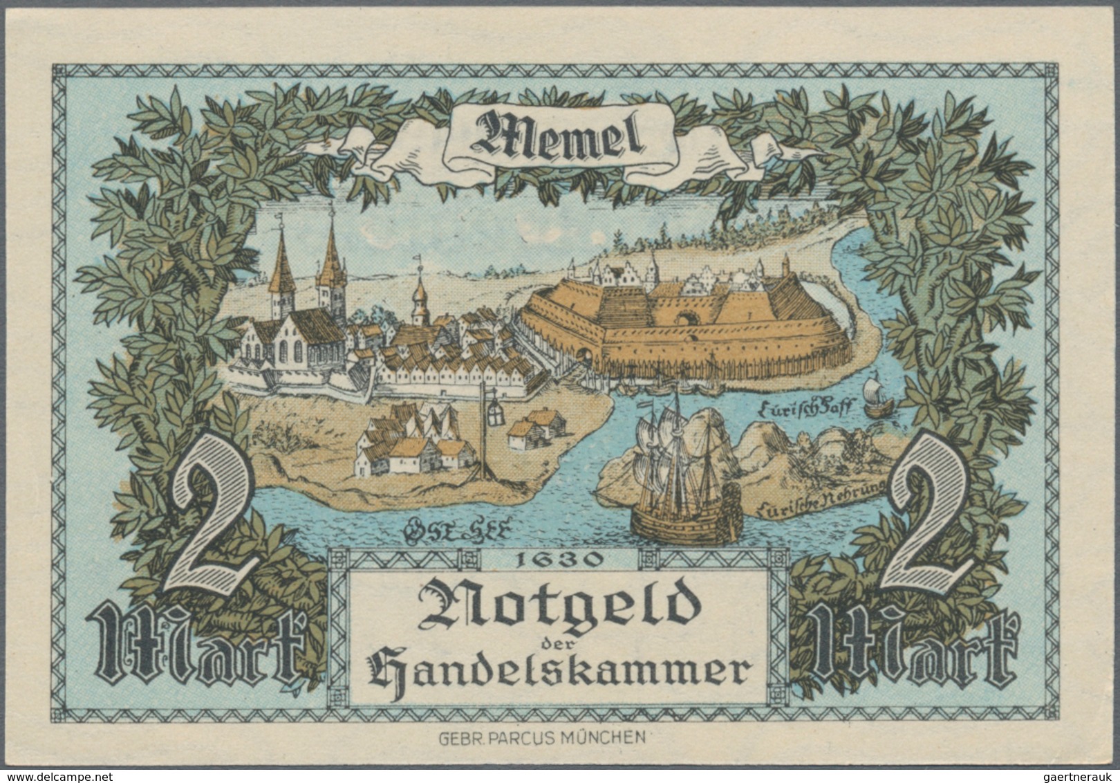 Deutschland - Nebengebiete Deutsches Reich: Memelgebiet Lot mit 16 Banknoten, dabei 1/2 Mark (XF), ,