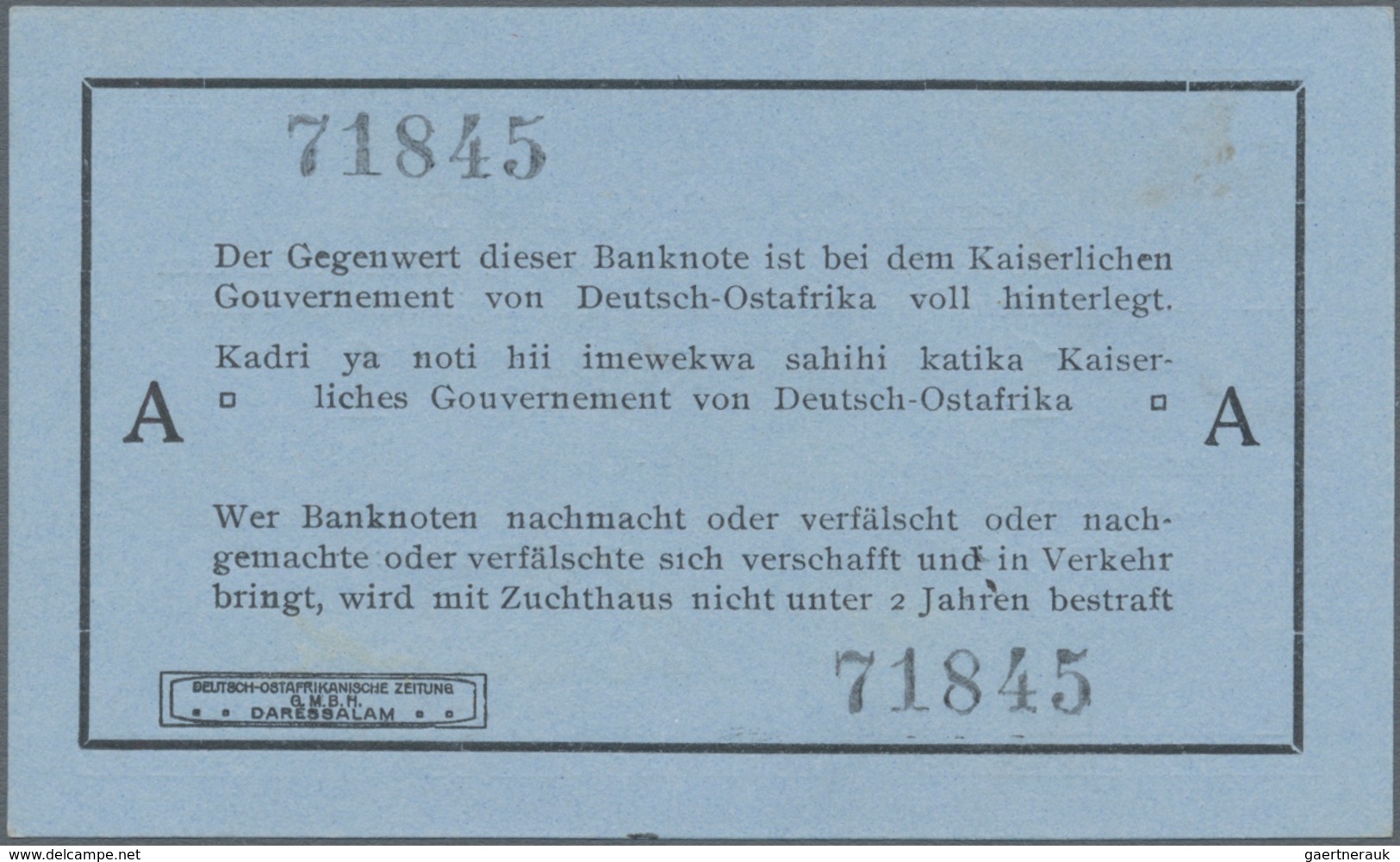 Deutschland - Kolonien: Kleines Lot Mit 13 Banknoten DOA, Dabei 2 X 1 Rupie 1.11.1915 Serie A (Ro.91 - Sonstige & Ohne Zuordnung
