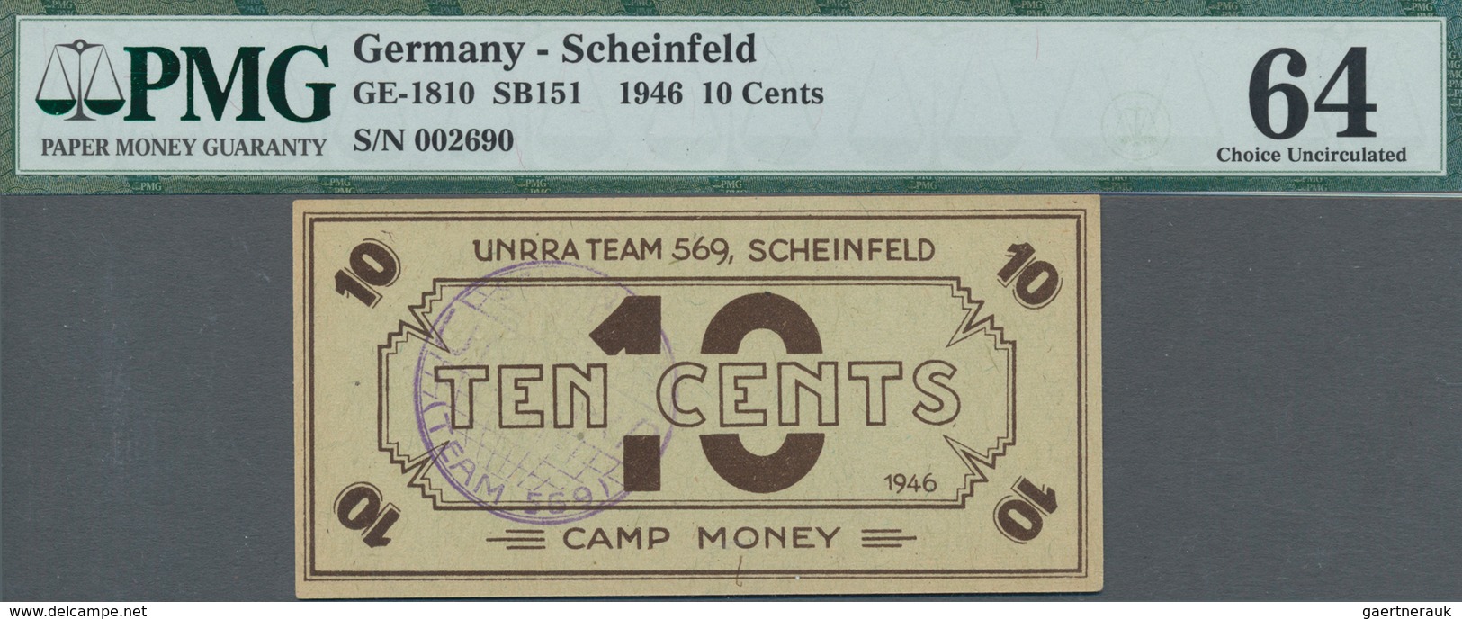Deutschland - Konzentrations- Und Kriegsgefangenenlager: Bayern - Scheinfeld, UNRRA-Team 569, Lot Mi - Otros & Sin Clasificación