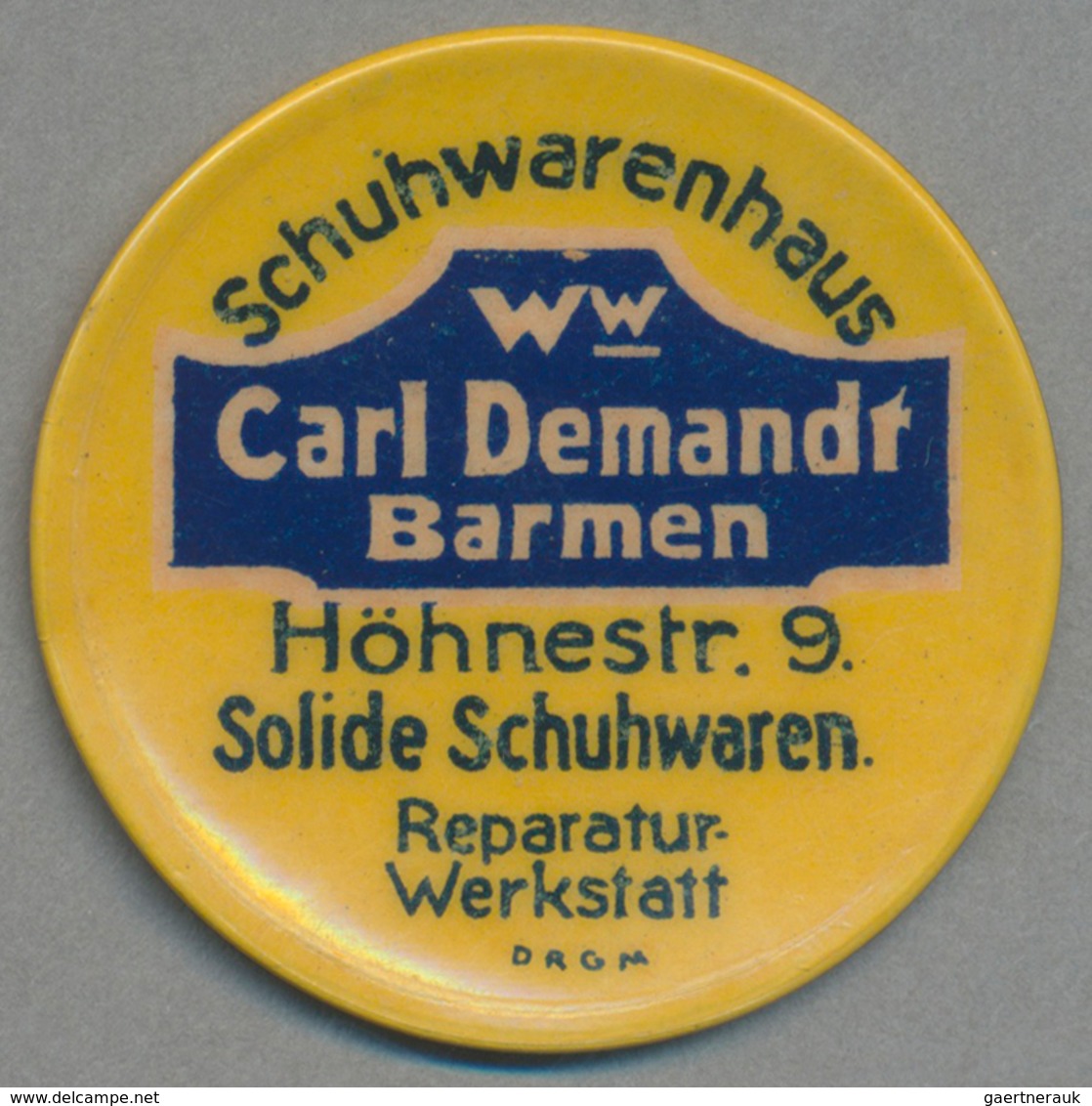 Deutschland - Briefmarkennotgeld: BARMEN, Ww. Carl Demandt, Schuhwarenhaus, 10 Pfennig Germania Oran - Andere & Zonder Classificatie