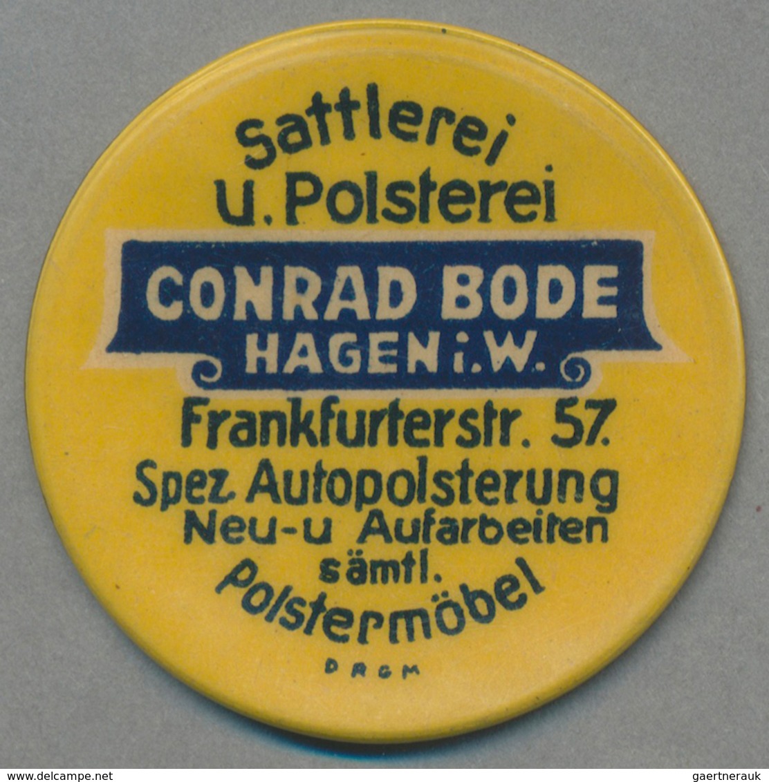 Deutschland - Briefmarkennotgeld: HAGEN, Conrad Bode, Sattlerei Und Polsterei, 25 Pf. Ziffer, Zellul - Other & Unclassified