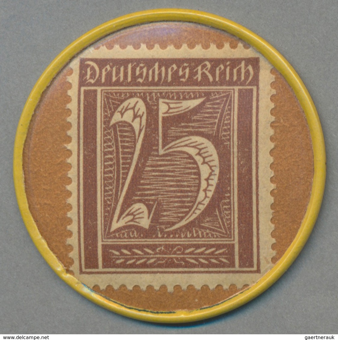 Deutschland - Briefmarkennotgeld: HAGEN, Conrad Bode, Sattlerei Und Polsterei, 25 Pf. Ziffer, Zellul - Andere & Zonder Classificatie