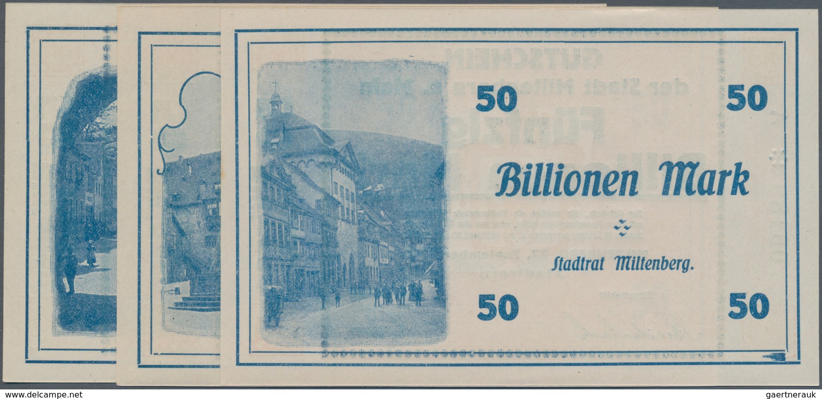 Deutschland - Notgeld - Bayern: Miltenberg, Stadt, 50 Billionen Mark, 22.9.1923, Reihen A, B, C, Kas - [11] Emisiones Locales