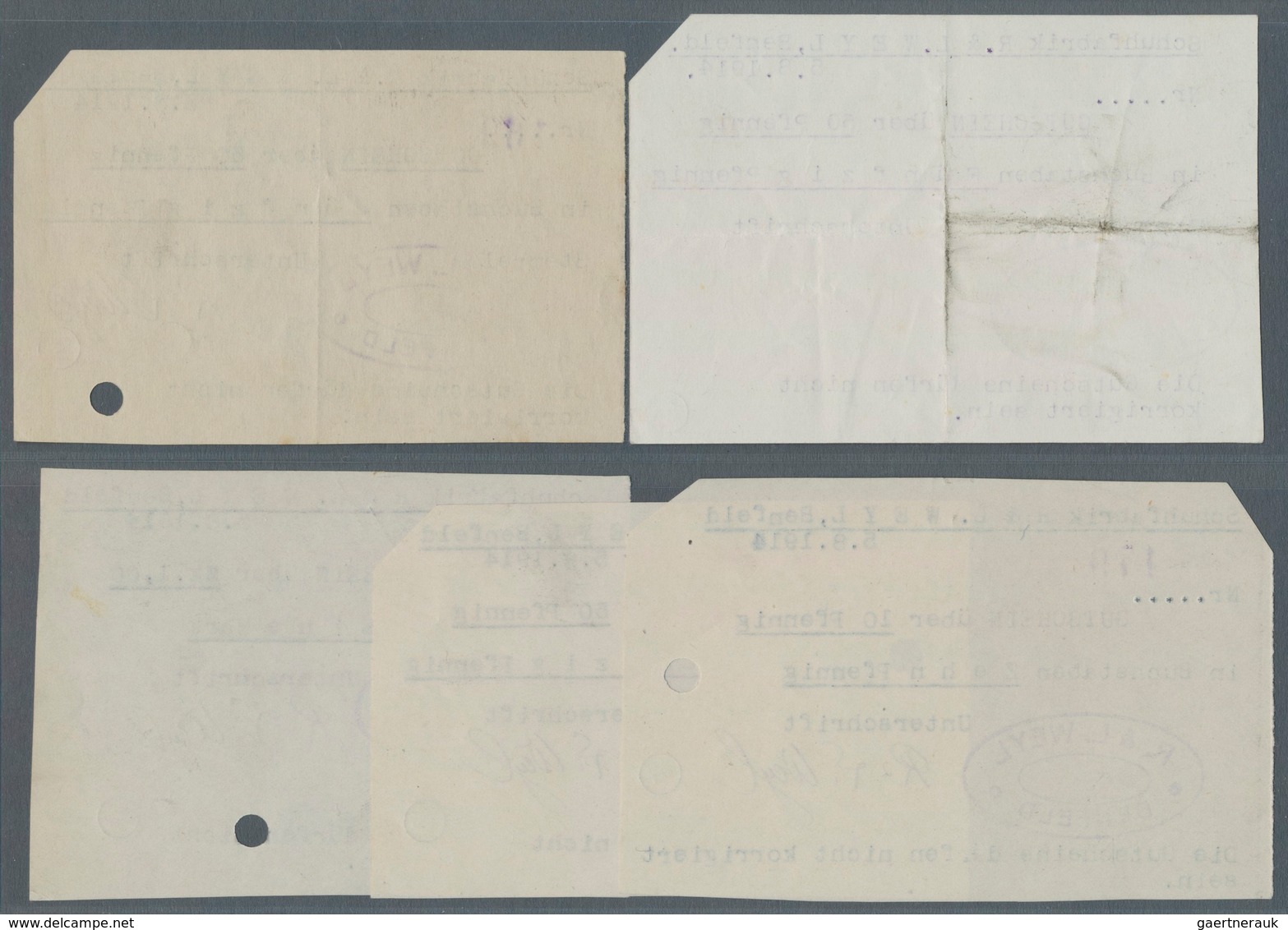 Deutschland - Notgeld - Elsass-Lothringen: Benfeld, Unterelsass, Schuhfabrik R. & L. Weyl; 1: 50 Pf. - Otros & Sin Clasificación