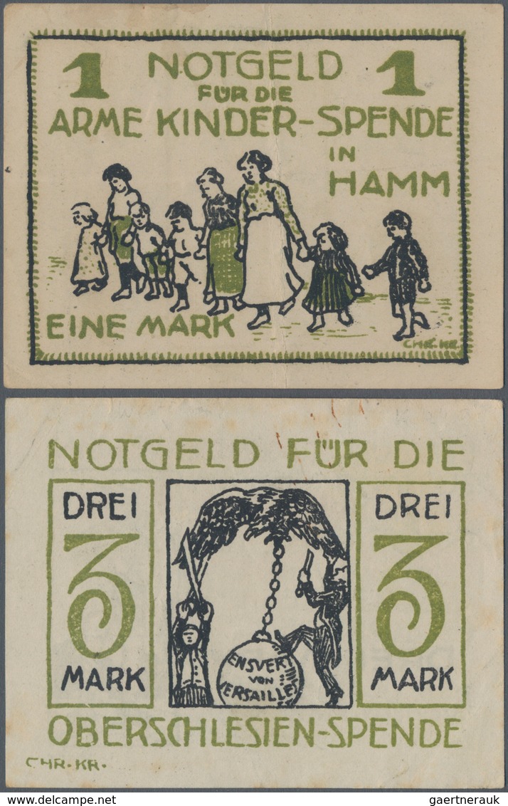 Deutschland - Notgeld - Westfalen: Hamm, Bürgerschützenverein, 1, 3 Mark, 6. Und 7.2.1921, Leicht Ra - Altri & Non Classificati