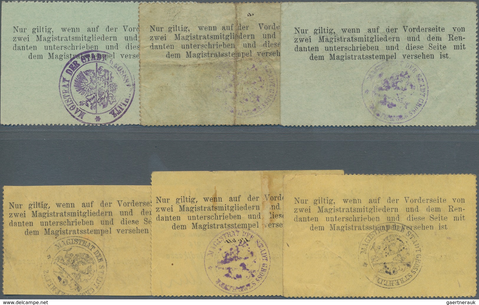 Deutschland - Notgeld - Ehemalige Ostgebiete: Gross Strehlitz, Oberschlesien, Magistrat Und Stadtkas - Otros & Sin Clasificación