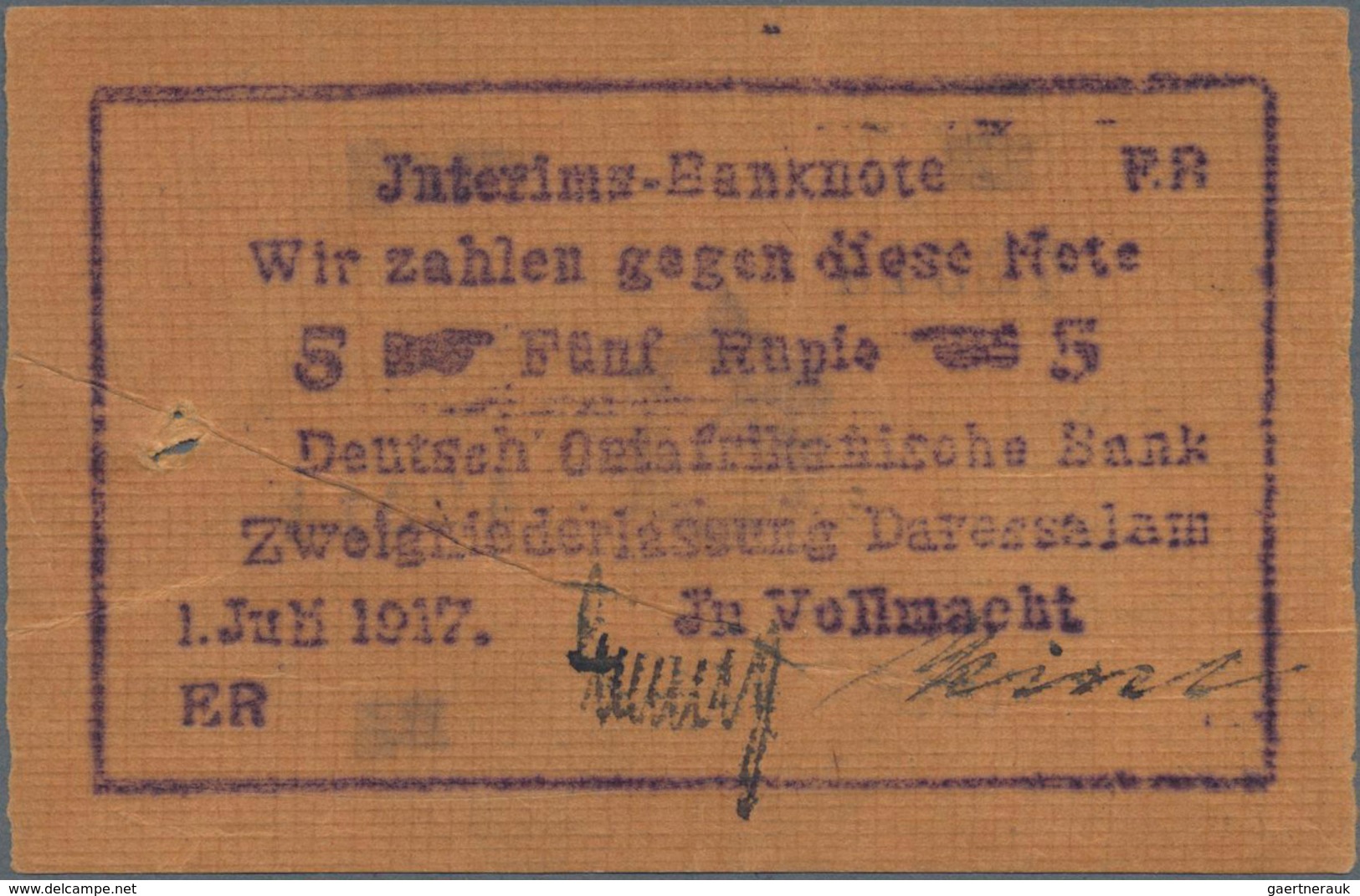 Deutschland - Kolonien: Deutsch-Ostafrika, Album Mit 71 Banknoten Und Notgeldscheinen Mit U. A. 2 X - Altri & Non Classificati