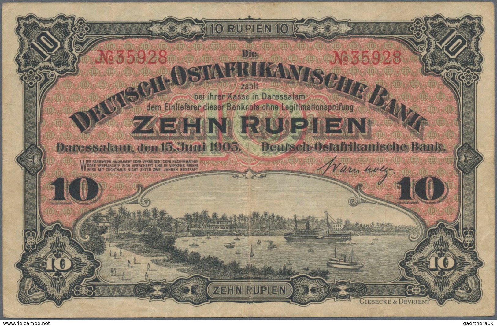 Deutschland - Kolonien: Deutsch-Ostafrika, Album Mit 71 Banknoten Und Notgeldscheinen Mit U. A. 2 X - Otros & Sin Clasificación