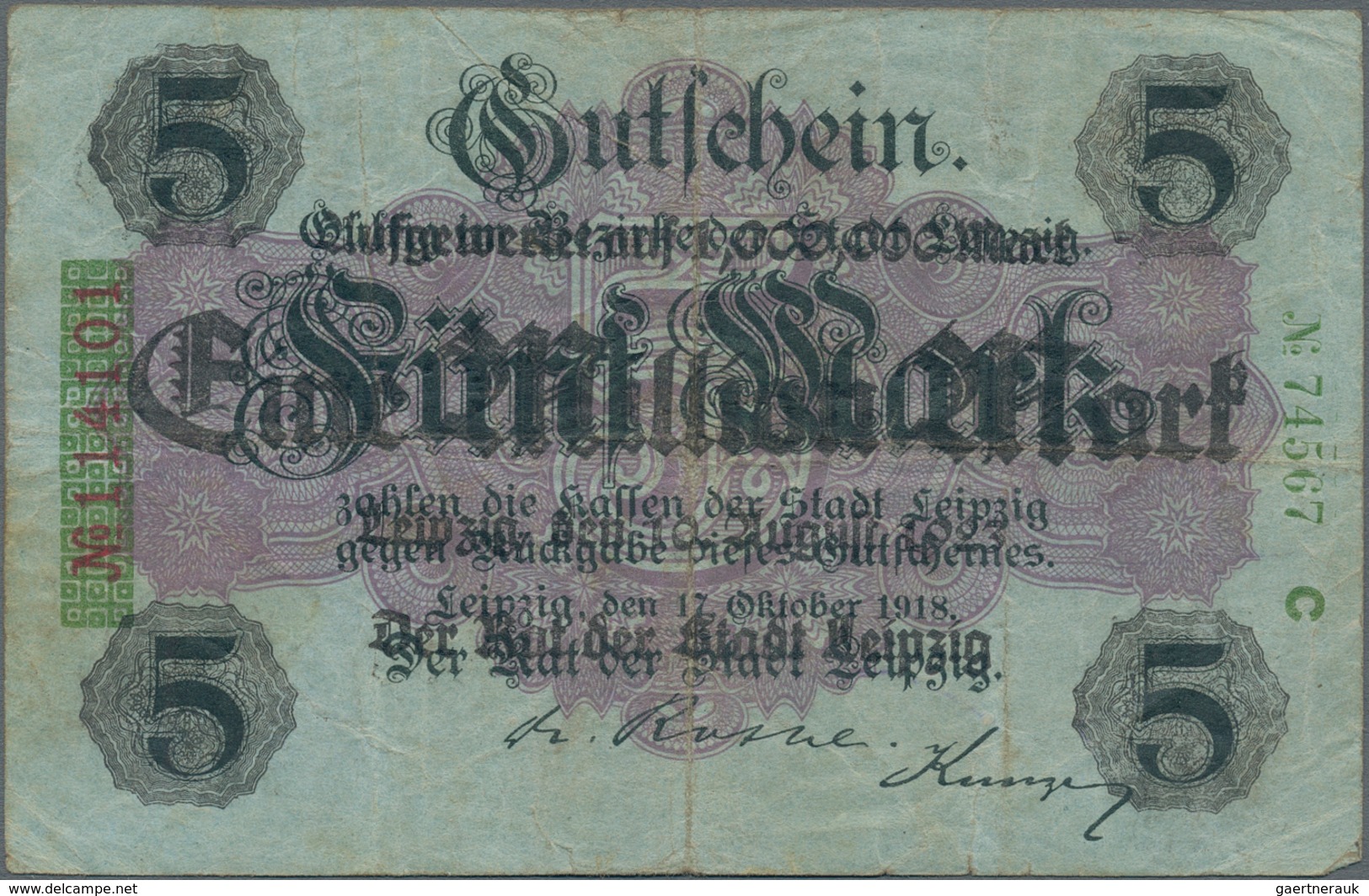 Deutschland - Länderscheine: Kleines Lot Mit 13 Banknoten Und Notgeld Aus Sachsen, Dabei 5000, 10.00 - Altri & Non Classificati