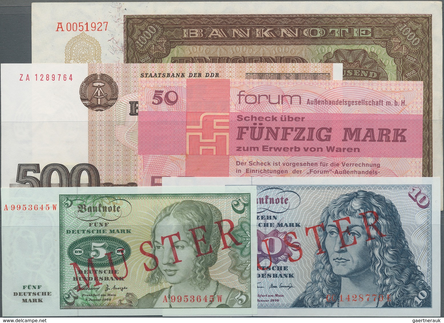 Deutschland - Sonstige: 2 Alben Mit Zusammen 102 Banknoten Deutsches Reich Und Nebengebiete, Dabei A - Andere & Zonder Classificatie