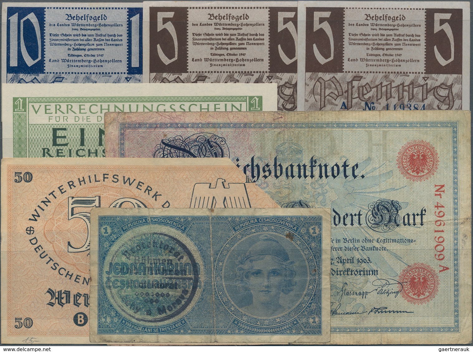 Deutschland - Sonstige: Große Schachtel Mit Mehr Als 2000 Banknoten, überwiegend Deutsches Reich, Ab - Sonstige & Ohne Zuordnung