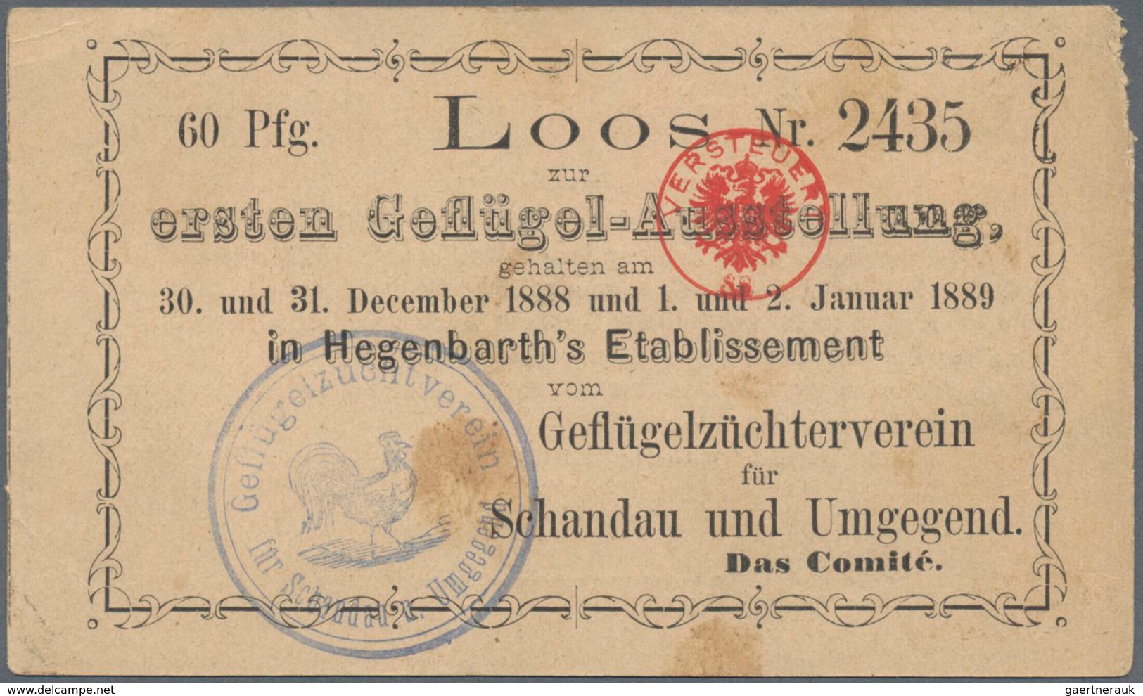 Deutschland - Sonstige: Hochdekorative Sammlung Von 100 Lotterielosen Ab 1790, Davon 80 Stück Deutsc - Altri & Non Classificati