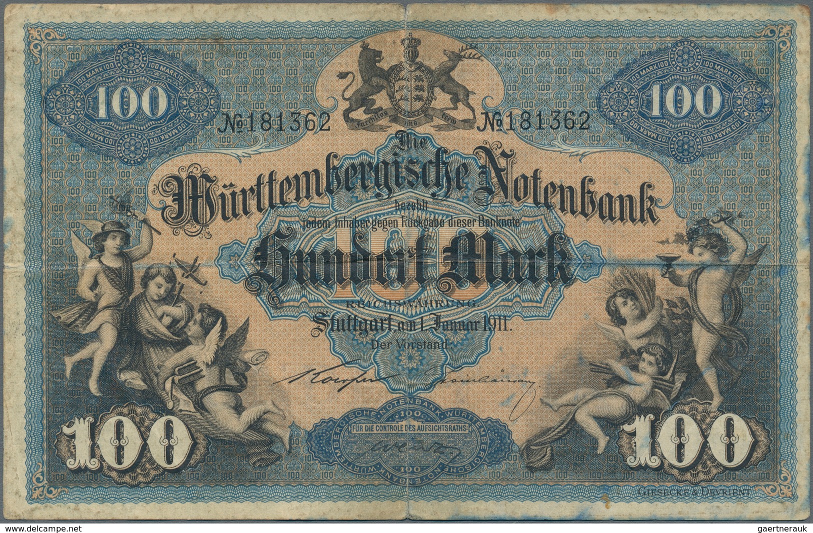 Deutschland - Sonstige: Kleines Lot mit 114 Banknoten deutsches Reich, Länderbanknoten und Notgeld,
