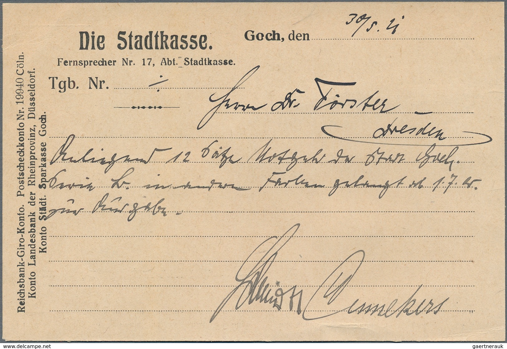 Deutschland - Notgeld: 1920/22, Korrespondenz Zum Erwerb Von Kleingeld-, Großgeld- Und Serienscheine - Altri & Non Classificati