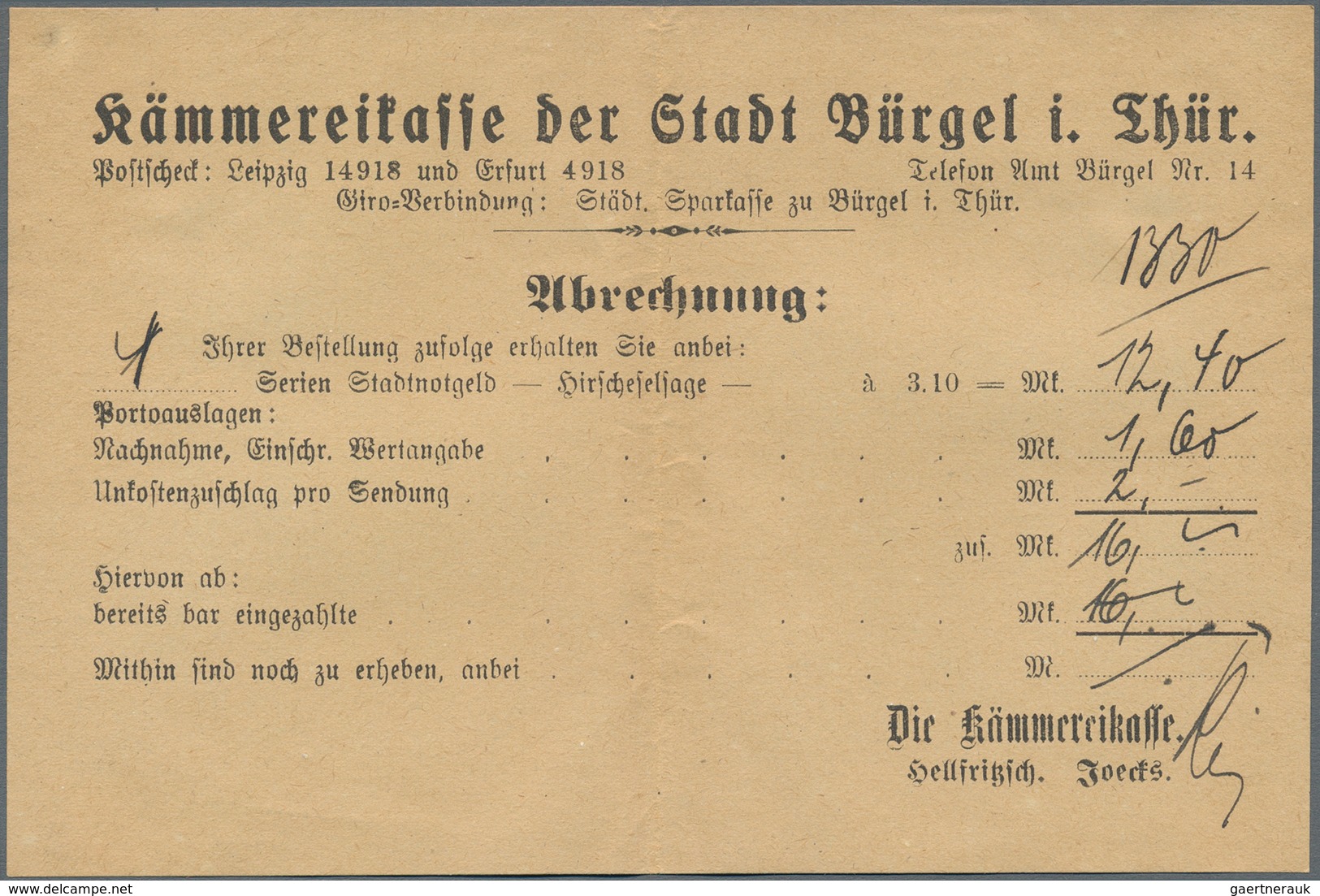 Deutschland - Notgeld: 1920/22, Korrespondenz Zum Erwerb Von Kleingeld-, Großgeld- Und Serienscheine - Sonstige & Ohne Zuordnung