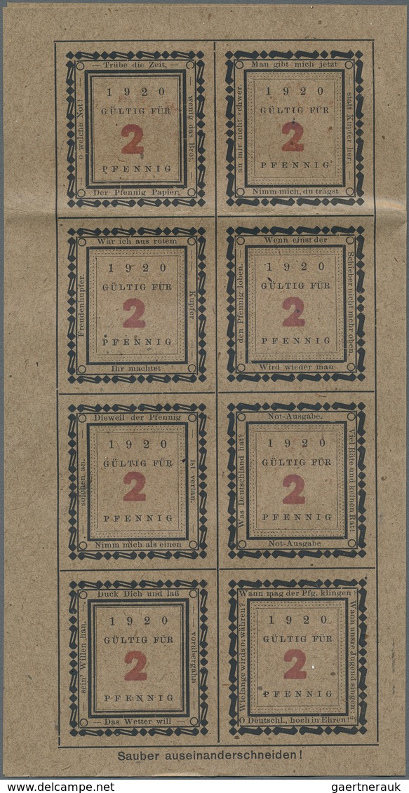 Deutschland - Notgeld: Großgeldscheine 1918, Posten Von 333 Scheinen In üblicher Zusammensetzung, Na - Sonstige & Ohne Zuordnung