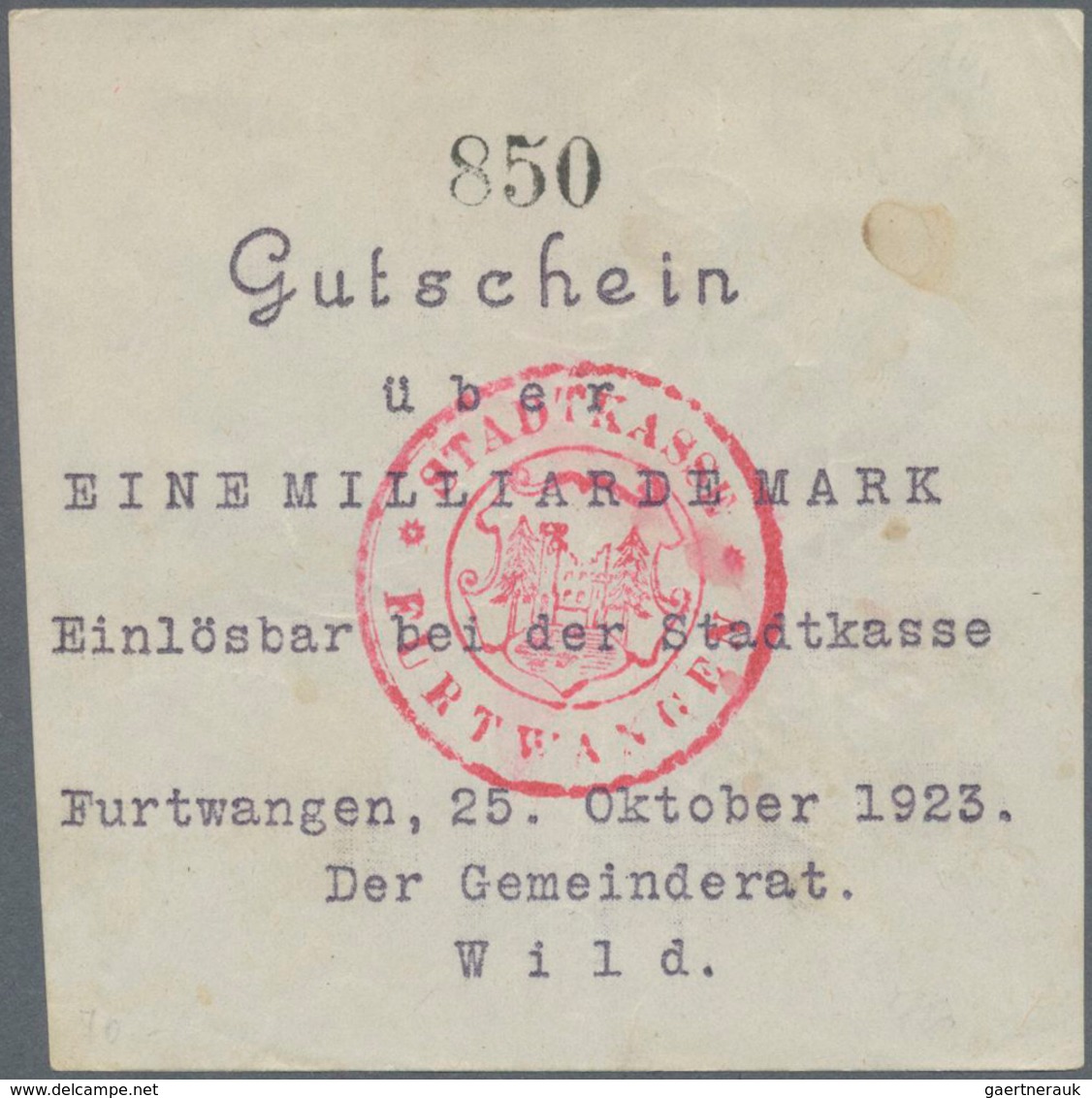 Deutschland - Notgeld - Baden: Nordbaden, Breisgau, südlicher Schwarzwald und Bodenseeregion, ehemal